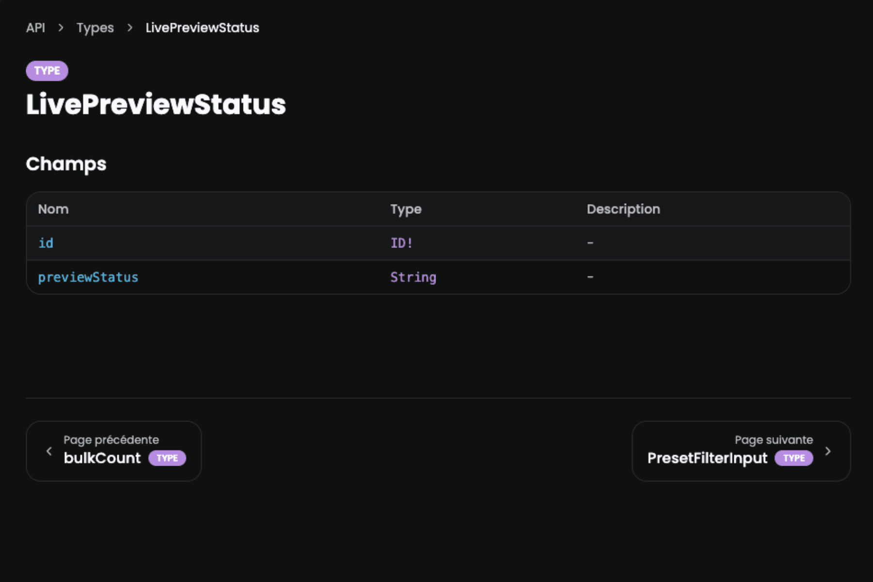 API GraphQL typée Streamfizz