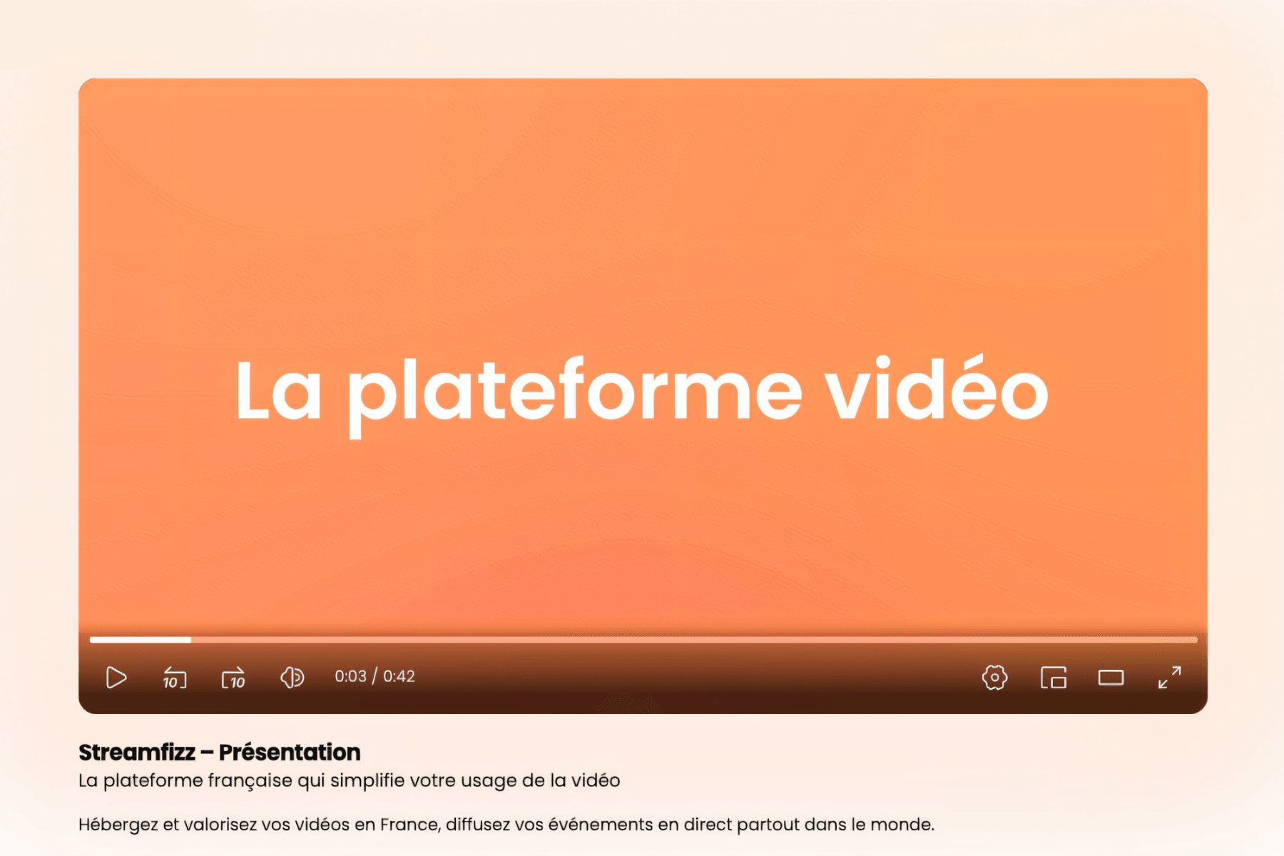 Un lecteur vidéo performant