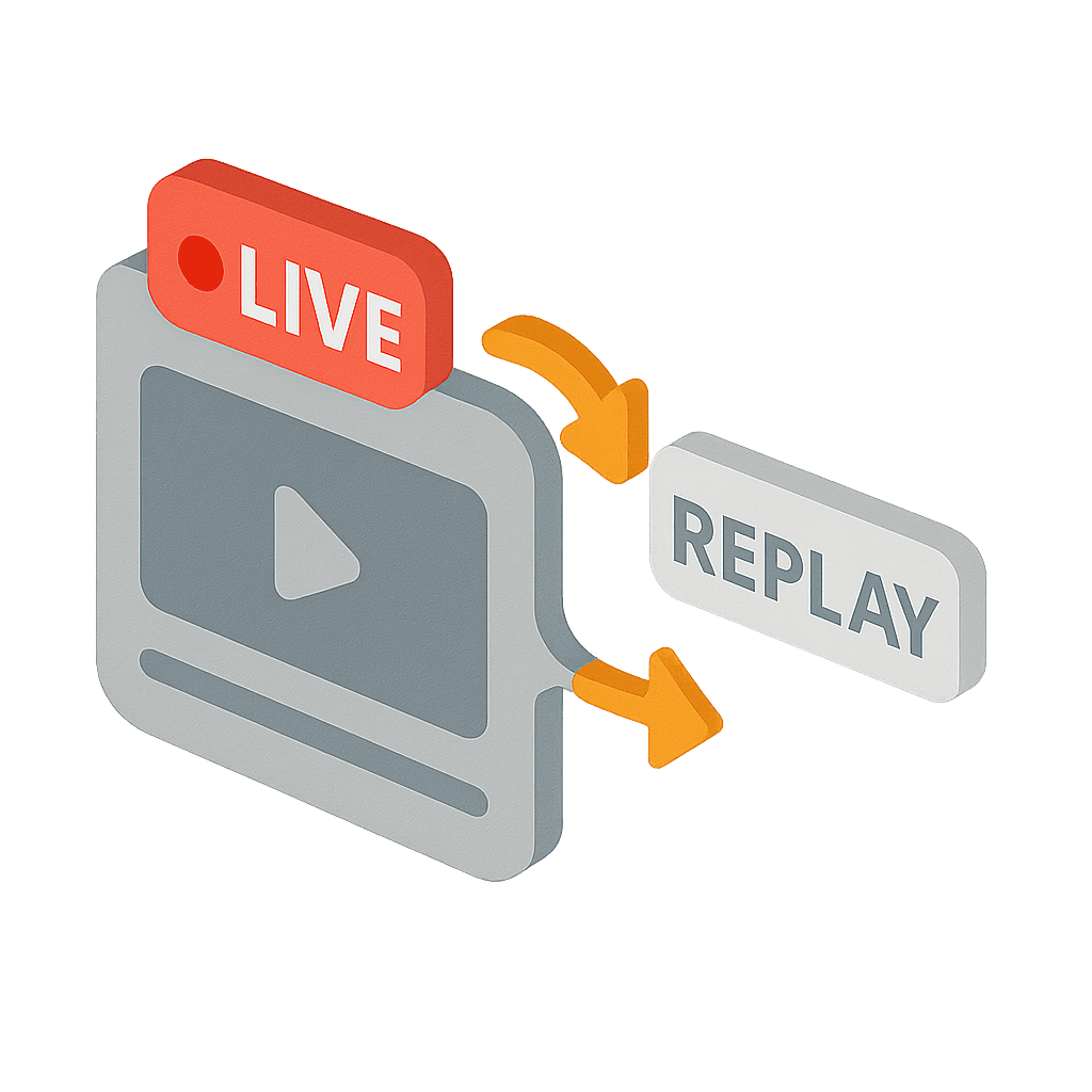 Accès au replay pendant le direct