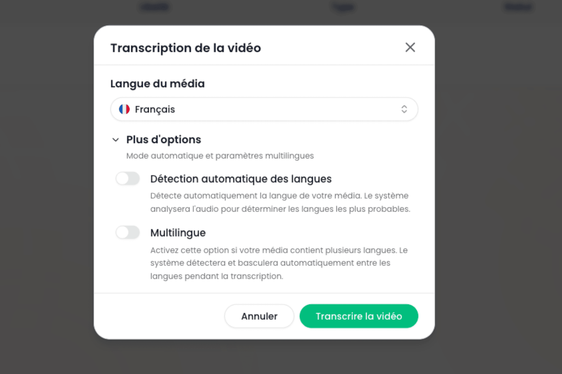 Sous-titres vidéo générés automatiquement