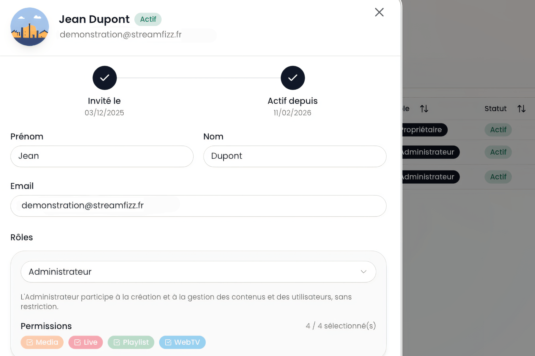 Gestion multi-utilisateurs