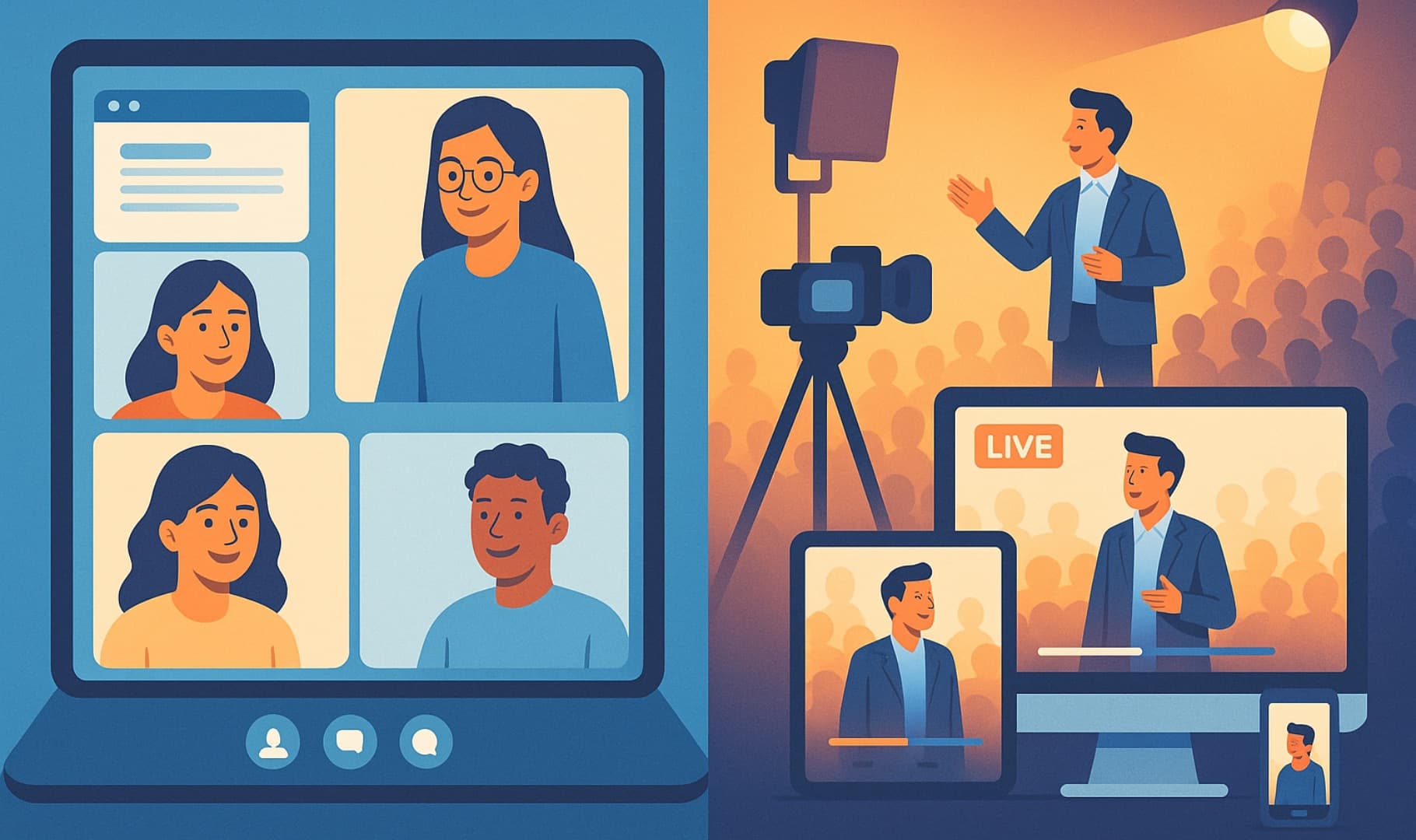 Live Streaming vs visioconférence : bien comprendre les différences